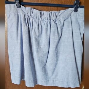 GH Bass Light Blue Elastic Waist Cotton Blend Skirt